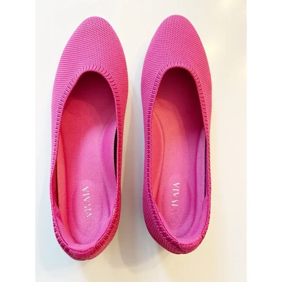 VIVAIA Tamia 2.0 Women's Ballet Flats, Almond Toe Slip On Washable Pitaya 6 - Picture 12 of 15